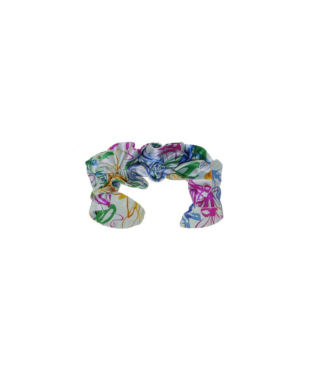 Ruffle Multi Flower Silk Print Headpieces for Summer