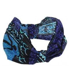 Turquoise Hawaiian Cotton Print Head Wrap 