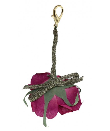Rose Flower with Toyo Sting and Bow Handbag Charm