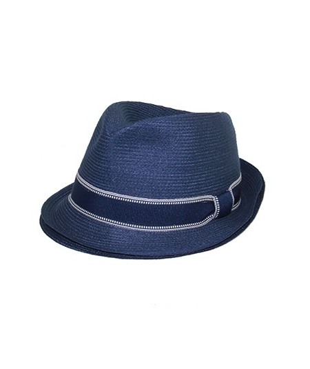 Colored Stitch Fedora with Vintage Band