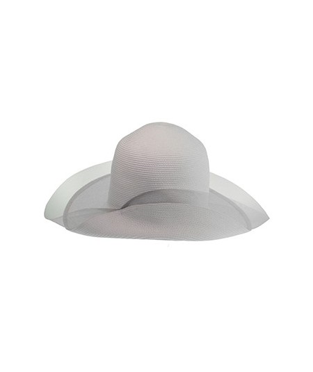 Straw Hat with Horse Hair Edge and Side Divot
