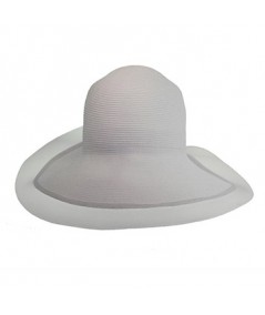 Straw Hat with Horse Hair Edge and Side Divot