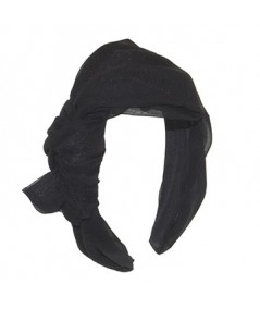 Black Silk Side Bow Headband