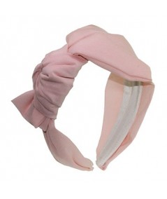 Pale Pink Silk Side Bow Headband