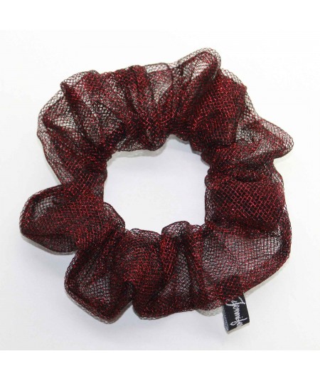 PY747 Red Metallic scrunchie hair tie