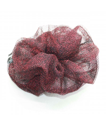 PY747 Red Metallic scrunchie for hair