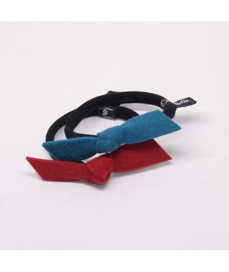 PY749 Petrol and Ruby Red hair elastic ponytail holder