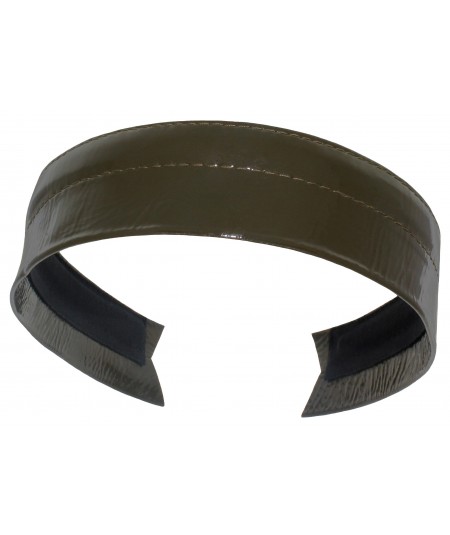 Olive Patent Leather Headband