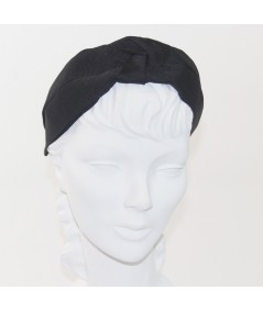 Black Classic Extra Wide Grosgrain Turban Headband