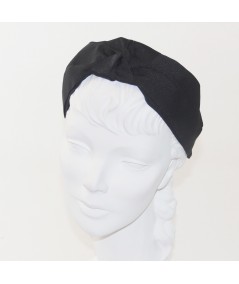 Black Classic Extra Wide Grosgrain Turban Headband