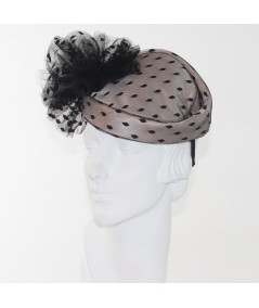 Dotted Tulle Headpiece with Side Detail