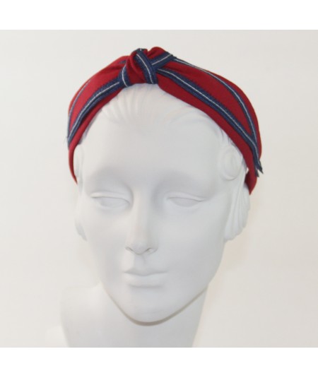 Linen and Constrating Straw Harlow Headband