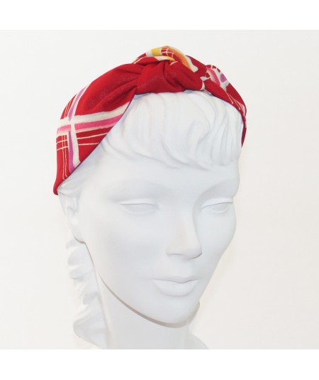 Red Line Printed Blair Turban Headband