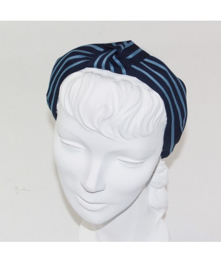 Navy with Country Blue Grosgrain Stripe Bernadette Headband