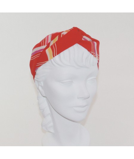 Red Lines Printed Turbanista