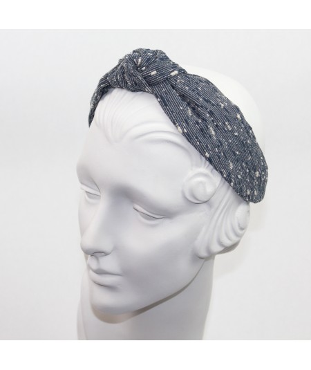 Dior Blue  Wool Center Turban Headband