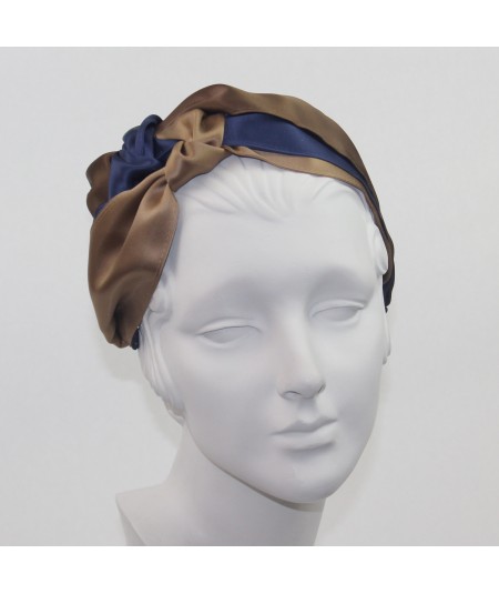 Brown Mix Turban Headband by Jennifer Ouellette