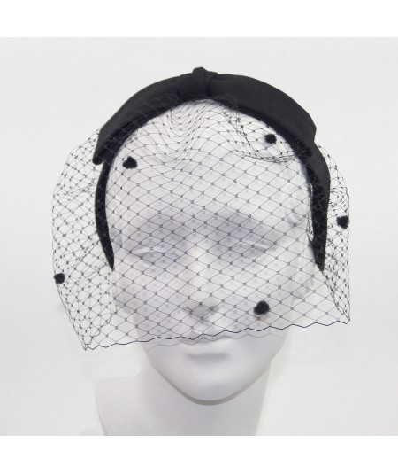Bengaline Bow with Dotted Face Veil