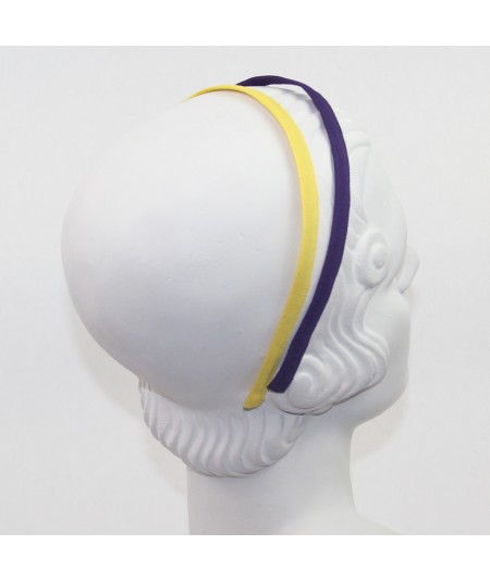 Purple Yellow Grosgrain Basic Skinny Headband