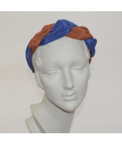 Royal Orange Bengaline Two Toned Twist Turban Headband