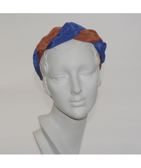 Royal Orange Bengaline Two Toned Twist Turban Headband