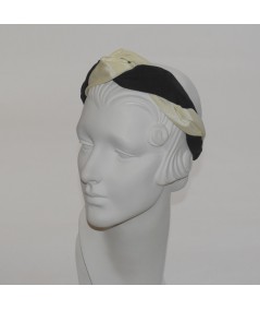Black Ivory Bengaline Two Toned Twist Turban Headband