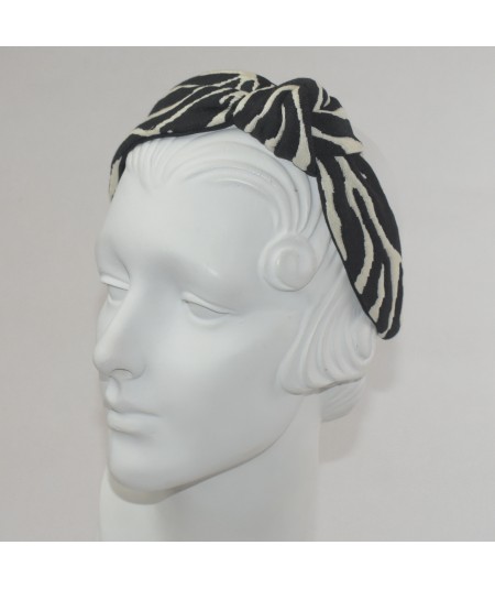 Zebra Animal Print Side Turban Headband