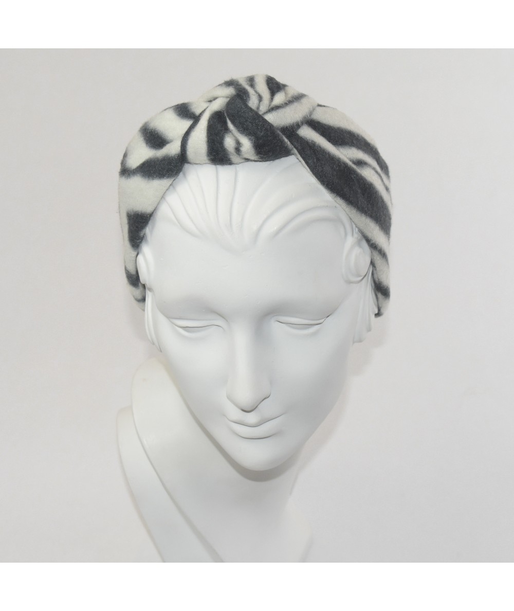 Zebra Print Center Turban Earmuff