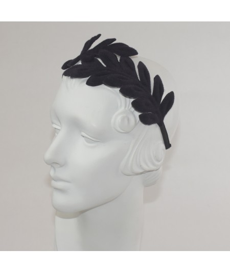 Aubergine Double Felt Flower Headband