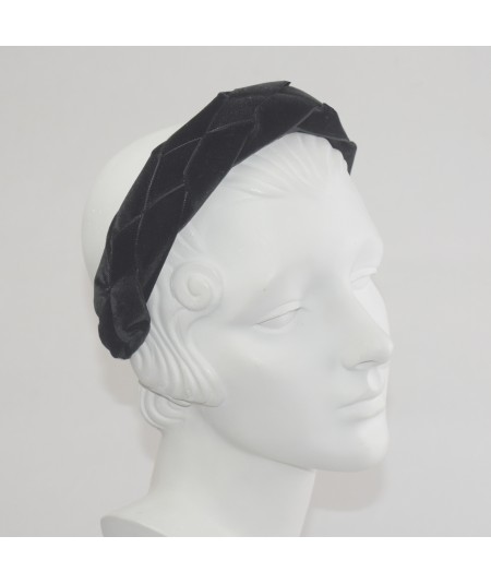 Black Velvet Braided Ribbon Headband