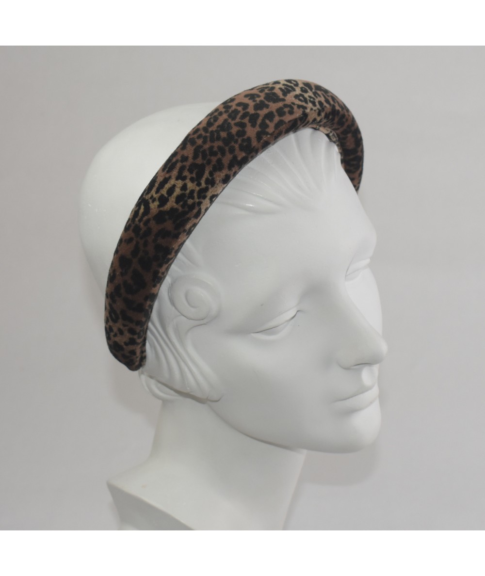 Leopard Velvet Medium Padded Headband