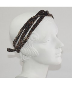 Leopard Print Long Tie Headband