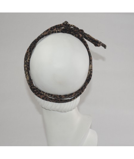 Leopard Print Long Tie Headband