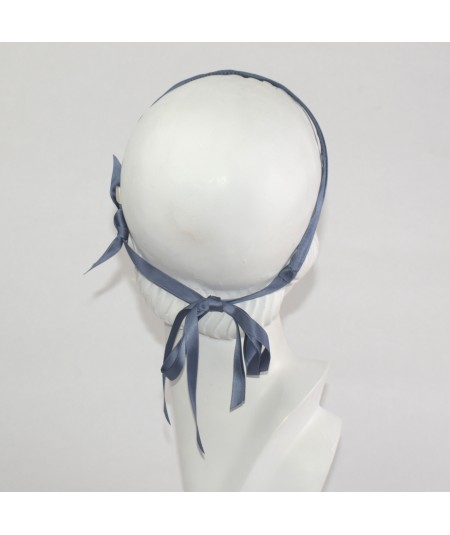 Pigeon Double Satin Headband with Bow Tie at Nape of Neck