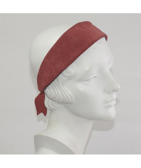 Suede Wide with Back Detail Elastic Headband