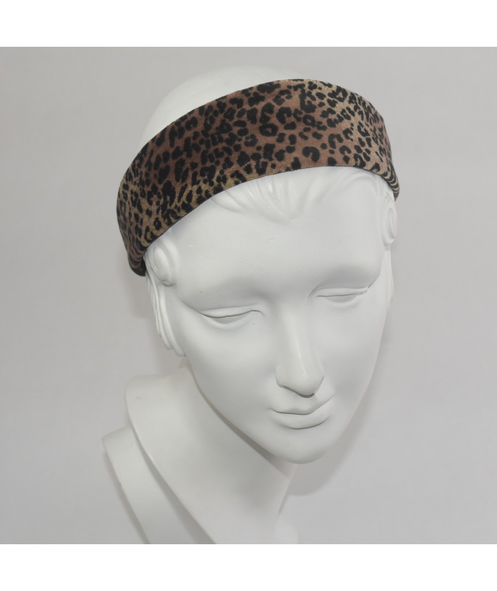 Leopard Vellvet Wide Headband