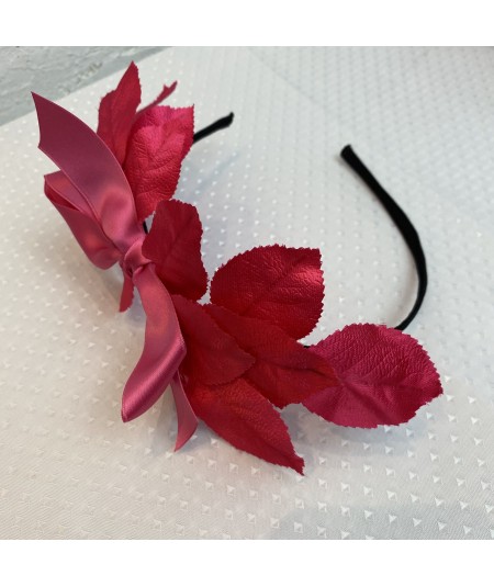 Satin Leaves with Bow