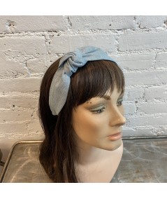Aqua Metallic Linen Lana Headband
