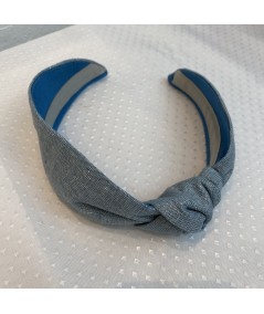 Aqua Metalic Linen Lana Headband